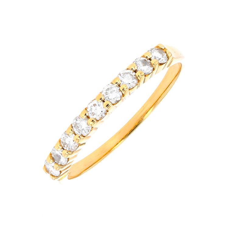 Bague diamants 0.54 carat or jaune 2.95g Comme neuf -  reconditionné disponible sur Gemme Les Bijoux